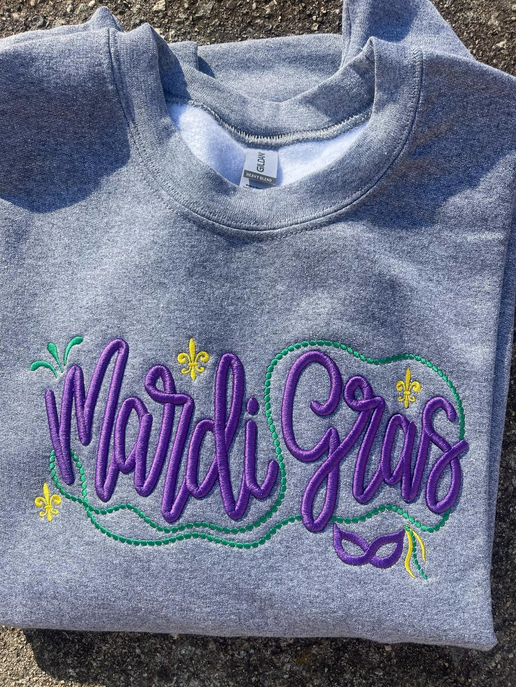 Mardi Gras 3D Puff Embroidered Shirt