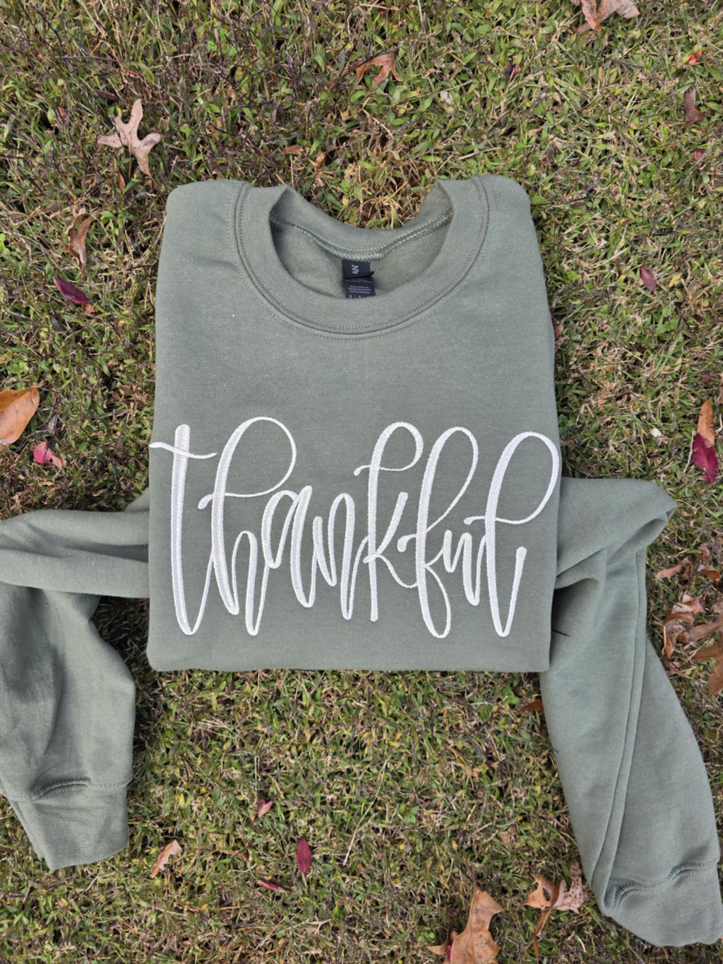 Thankful Embroidered Sweatshirt