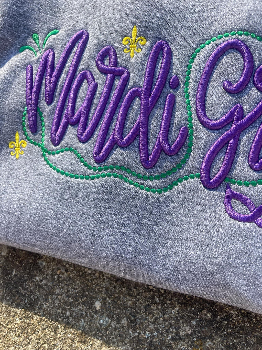 Mardi Gras 3D Puff Embroidered Shirt