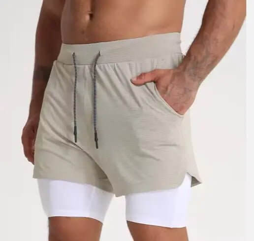 Men's Quick Dry 2-in-1 Gym Shorts with Liner