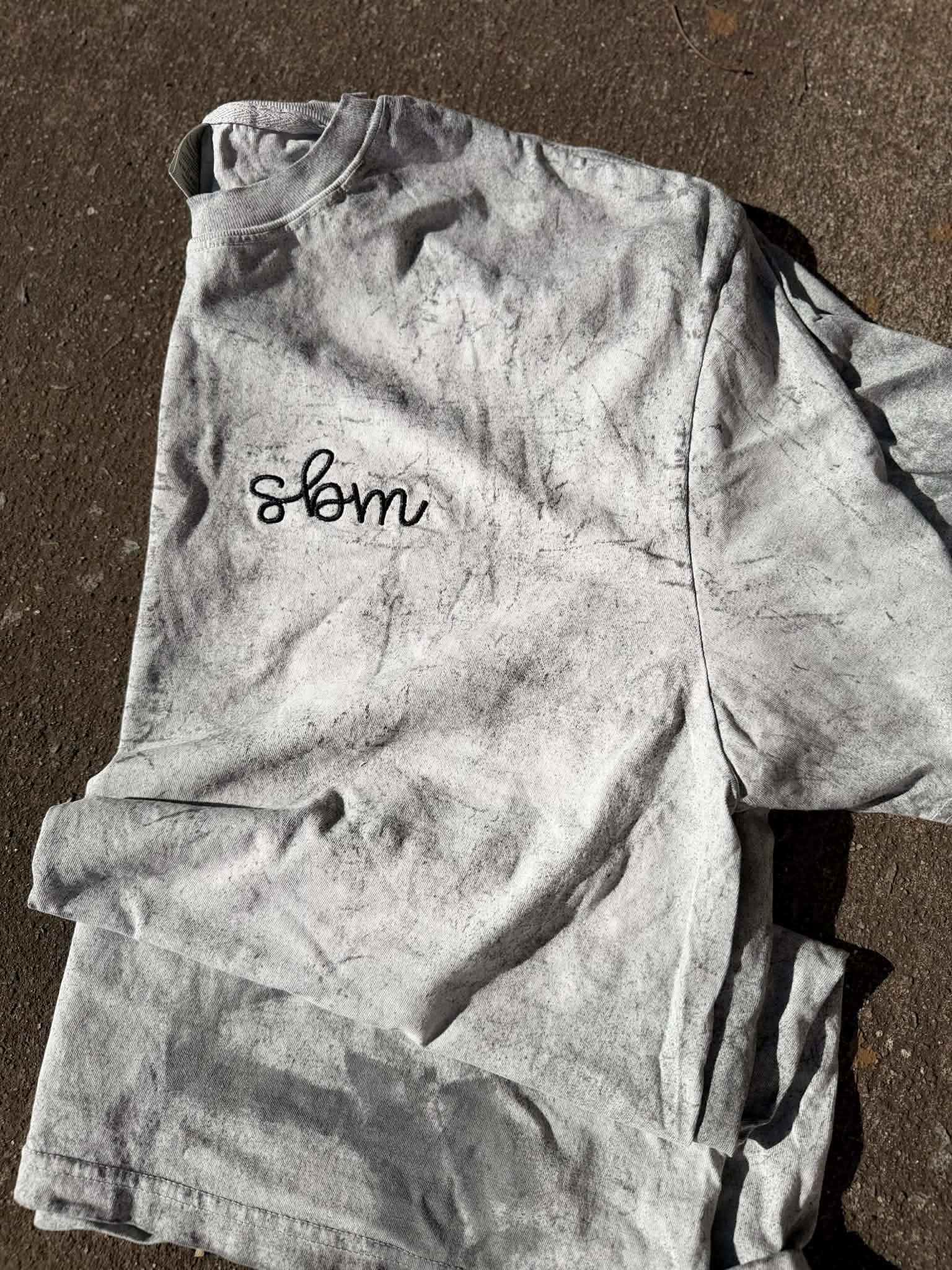 Monogram Embroidered Colorblast Short Sleeve Comfort Color Tee