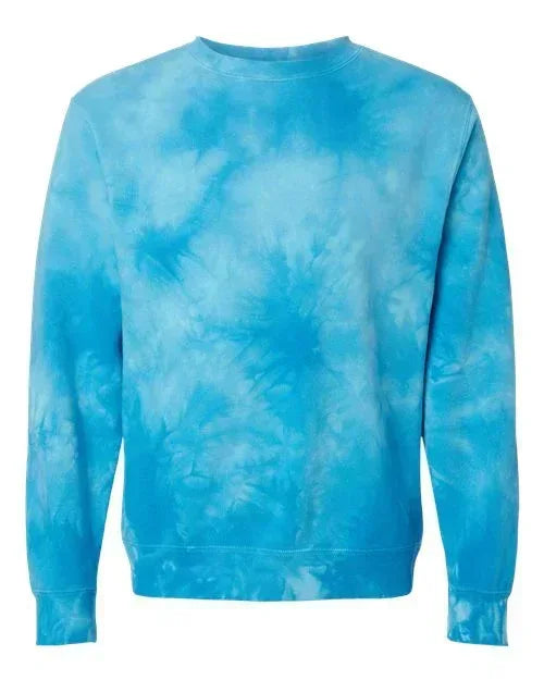 Custom Mascot | Area Code Varsity Outline Embroidered Tie-Dyed Sweatshirt