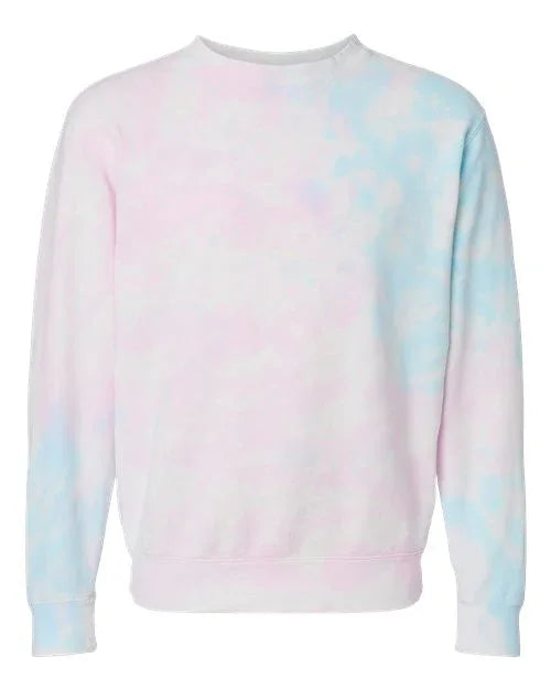 Custom Mascot | Area Code Varsity Outline Embroidered Tie-Dyed Sweatshirt