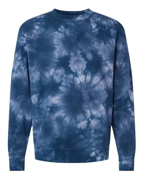 Custom Mascot | Area Code Varsity Outline Embroidered Tie-Dyed Sweatshirt