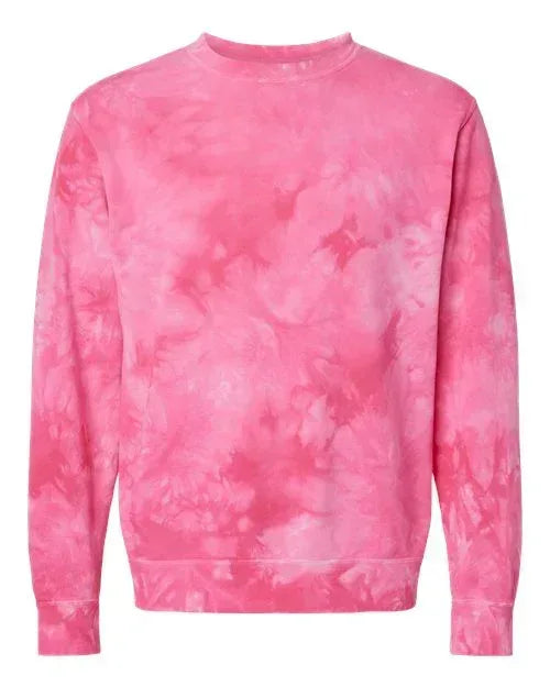 Custom Mascot | Area Code Varsity Outline Embroidered Tie-Dyed Sweatshirt