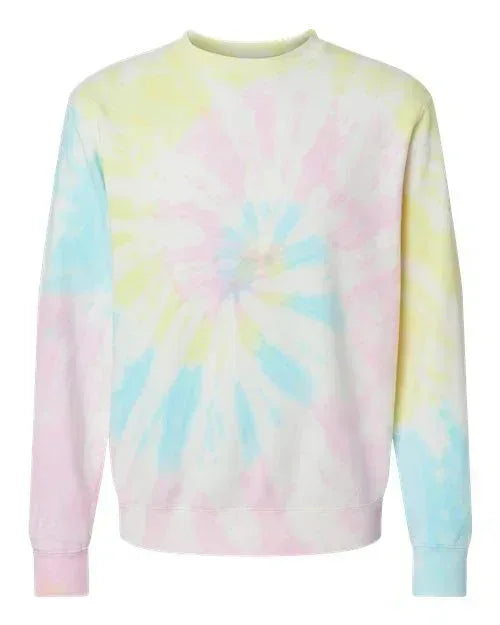 Custom Mascot | Area Code Varsity Outline Embroidered Tie-Dyed Sweatshirt