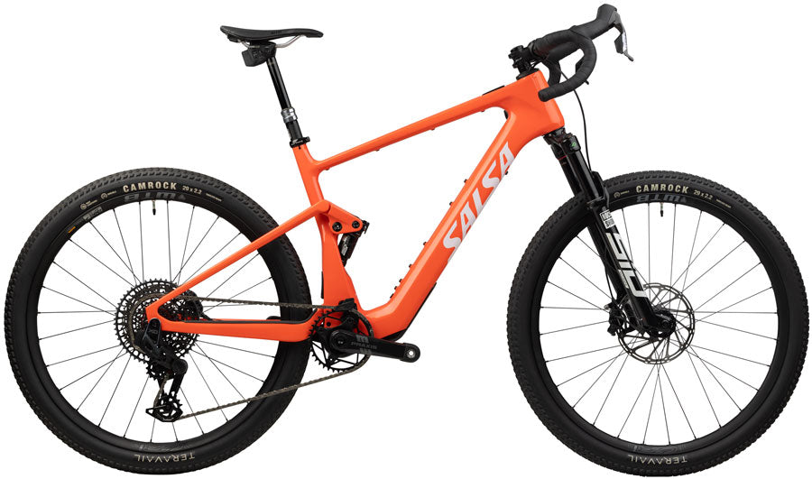 Salsa Wanderosa C Force X0 AXS Transmission Ebike - 29" Carbon Coral Medium