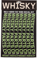 WHISKY 100w Rim Decal Kit for 2 Rims Lime Green