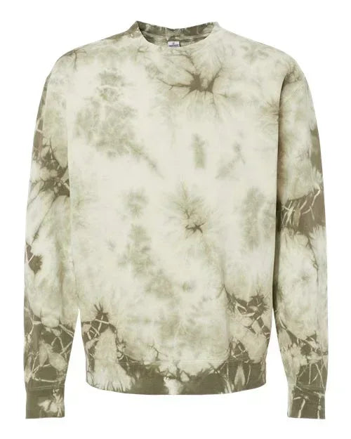 Custom Mascot | Area Code Varsity Outline Embroidered Tie-Dyed Sweatshirt