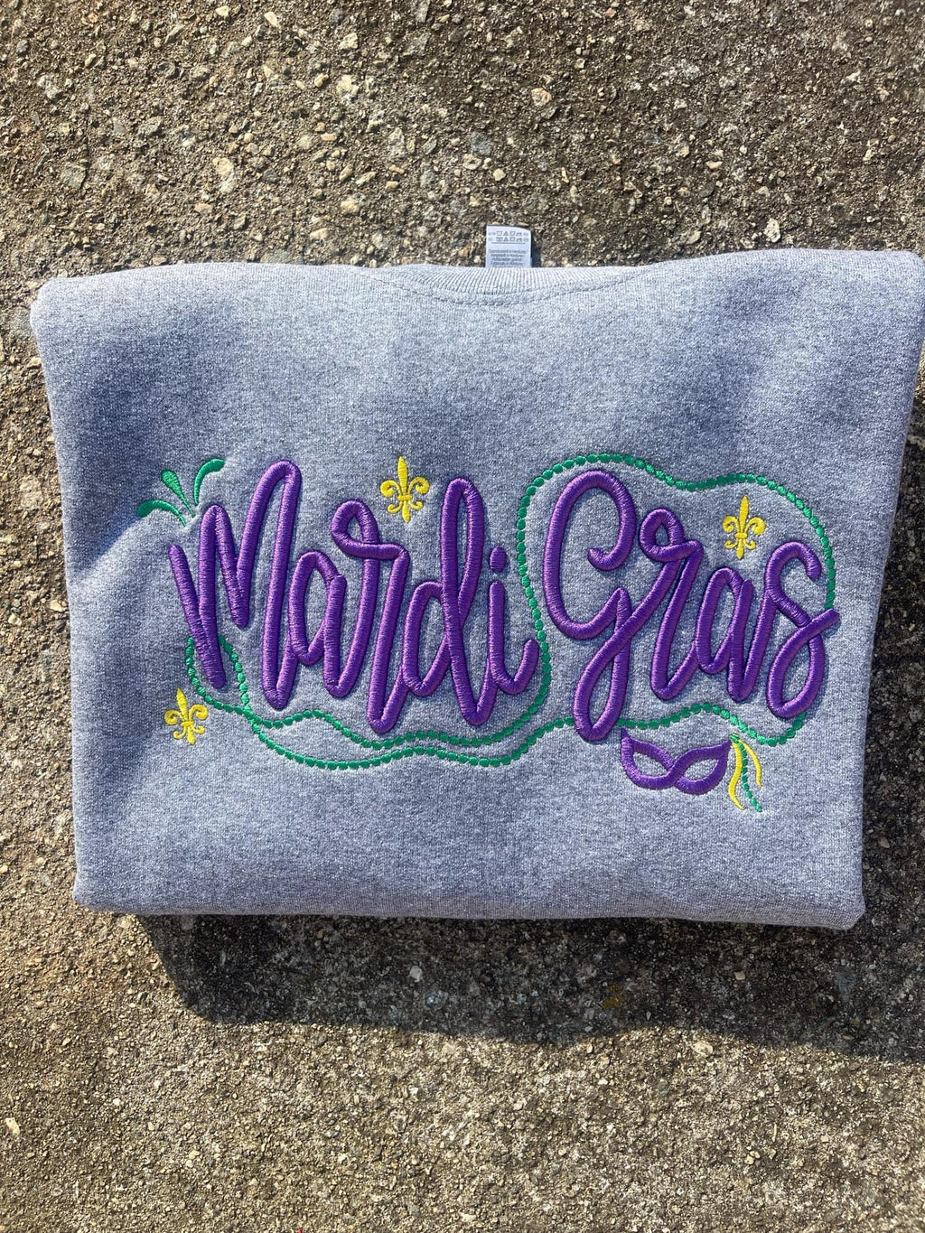 Mardi Gras 3D Puff Embroidered Shirt
