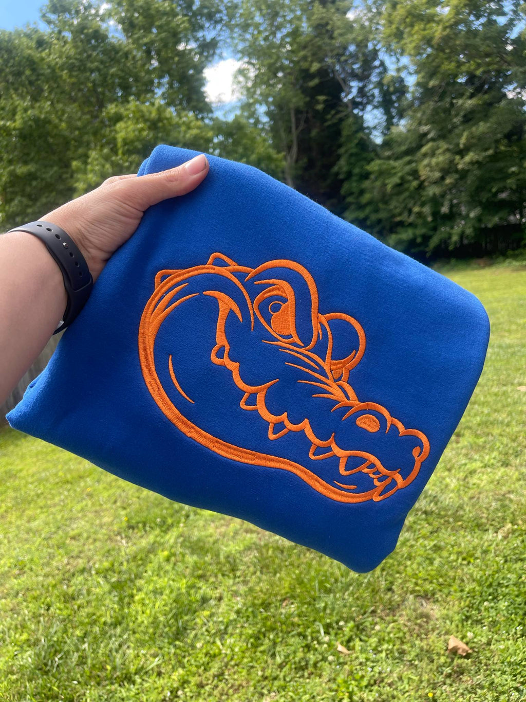 Oversized Mascot Outline Embroidered On Your Shirt Choice