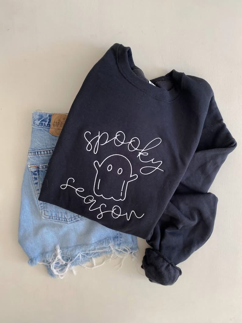 Spooky Season Embroidered Sweatshirt