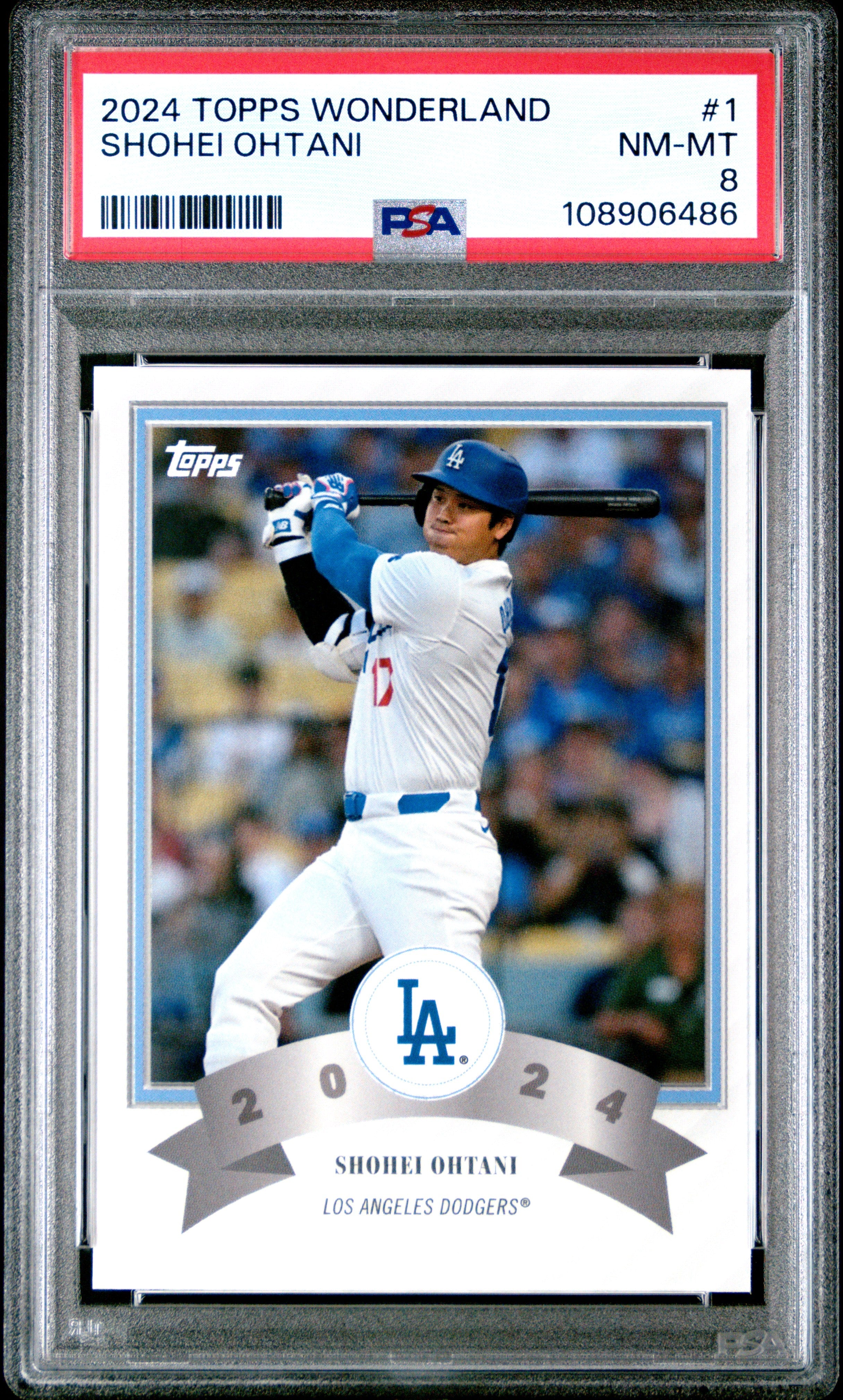 Graded 2024 Topps Wonderland Shohei Ohtani #1 Baseball Card PSA 8 Near Mint