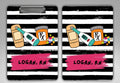 Black and White Stripe Nurse Clipboard