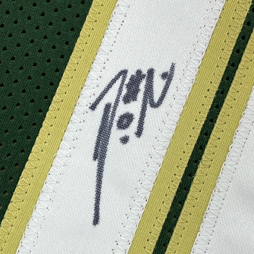 Framed Autographed/Signed Damian Lillard 35x39 Milwaukee Green Basketball Jersey JSA COA