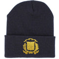 Dominican Shield Skully Black Beanie Hat