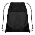 DRAWSTRING BAG W/ZIPPER POCKET