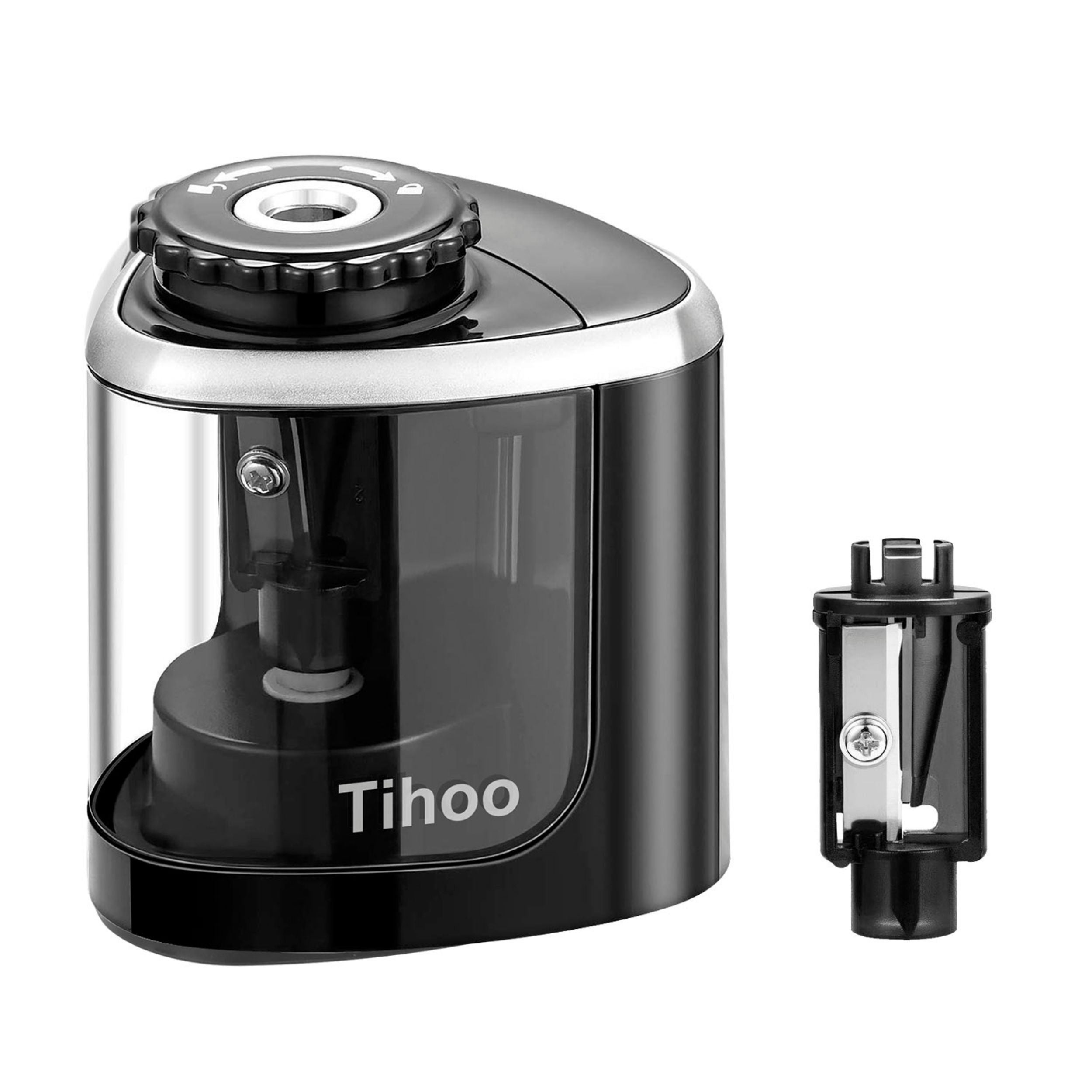 Portable Electric Pencil Sharpener, Auto/Manual, Battery Powered, for Wood Graphite, Sharpens Pencils