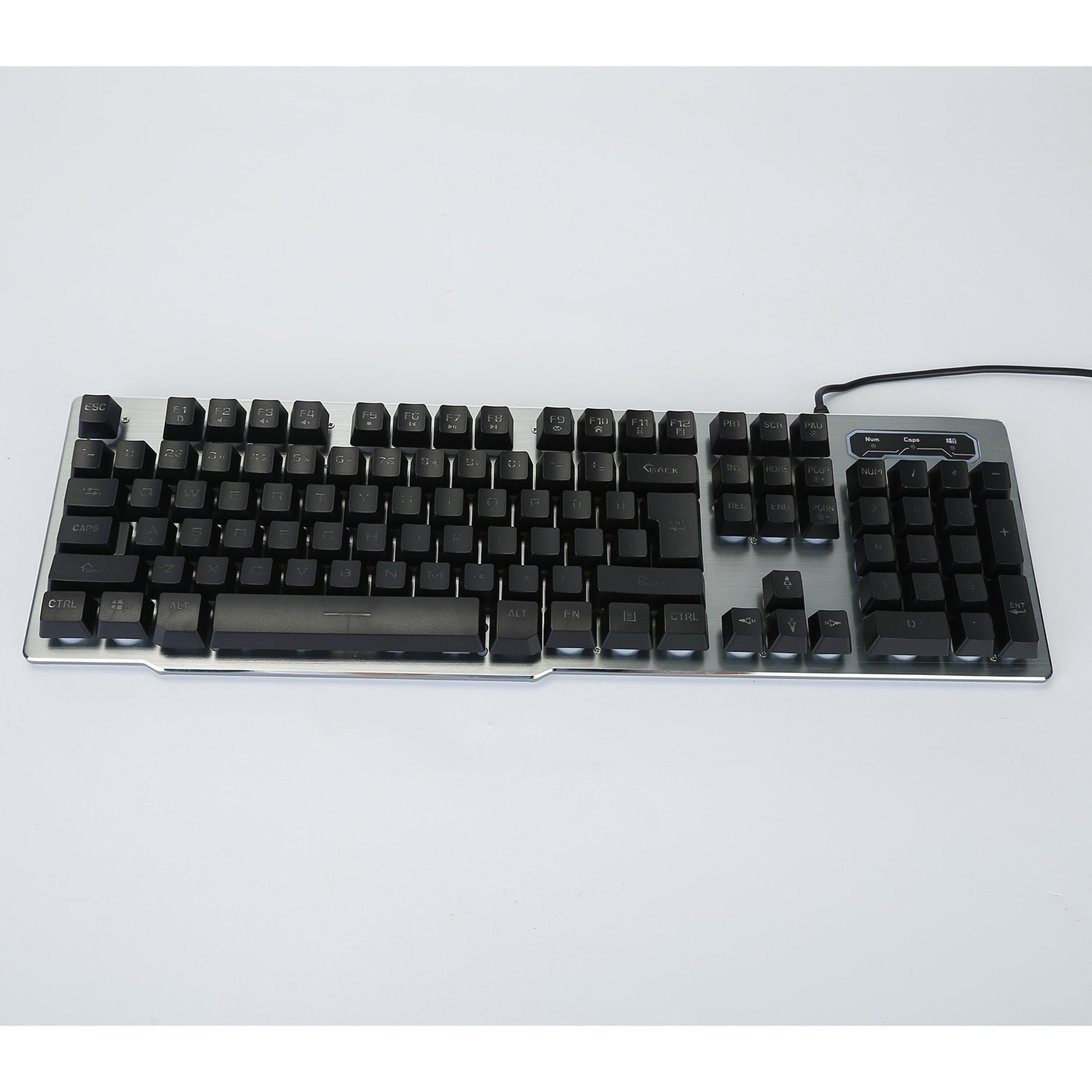 Wired Gaming Keyboard Mouse Set Colorful Rainbow Backlit 104 Keys Gaming Keyboard w/ RGB DPI Adjustable Gaming Mouse