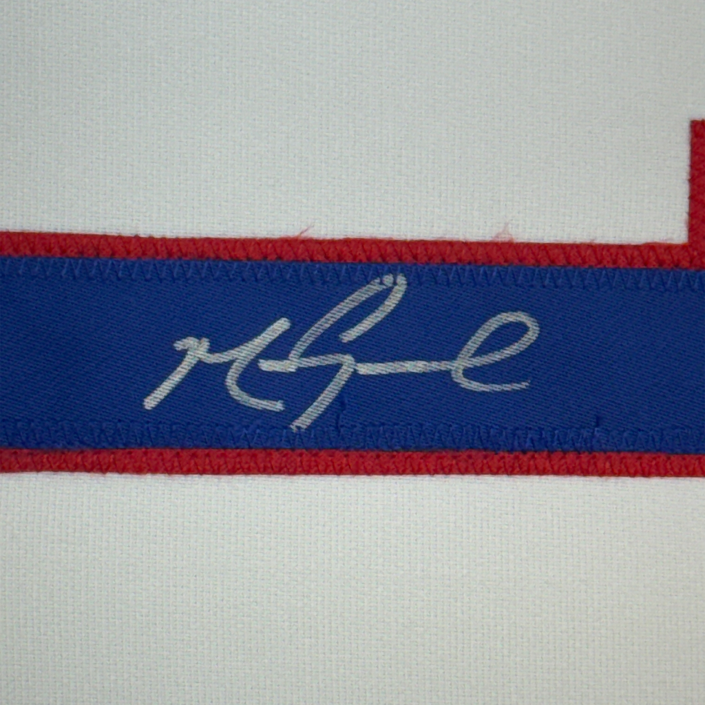Framed Autographed/Signed Mark Grace 35x39 Chicago White Baseball Jersey JSA COA