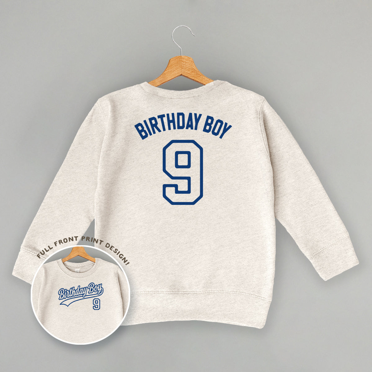 Birthday Boy Varsity #9 (Kids Back Print)