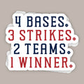 4,3,2,1 Baseball Decal