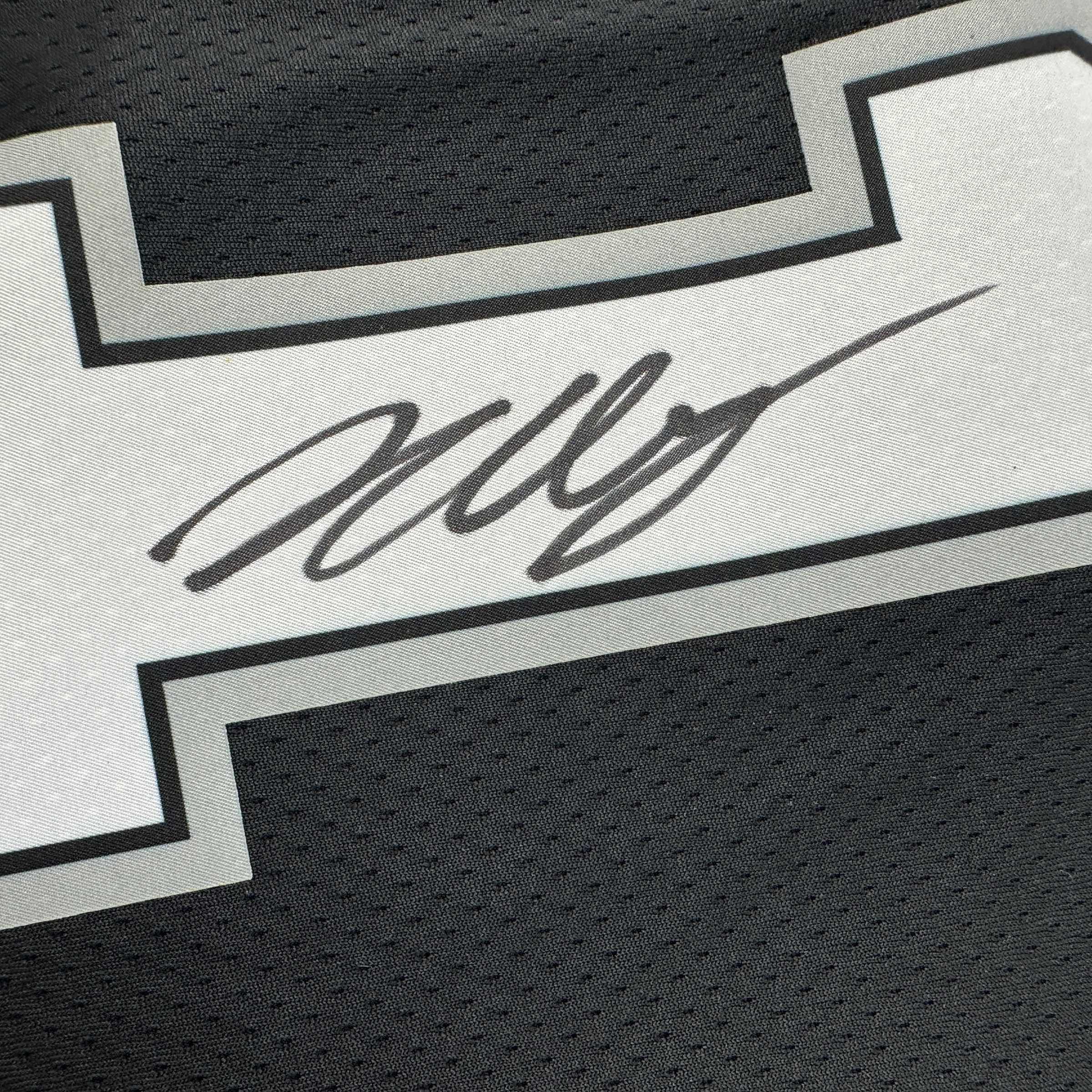 Autographed/Signed Victor Wembanyama San Antonio Spurs Black Authentic Swingman Basketball Jersey Fanatics COA