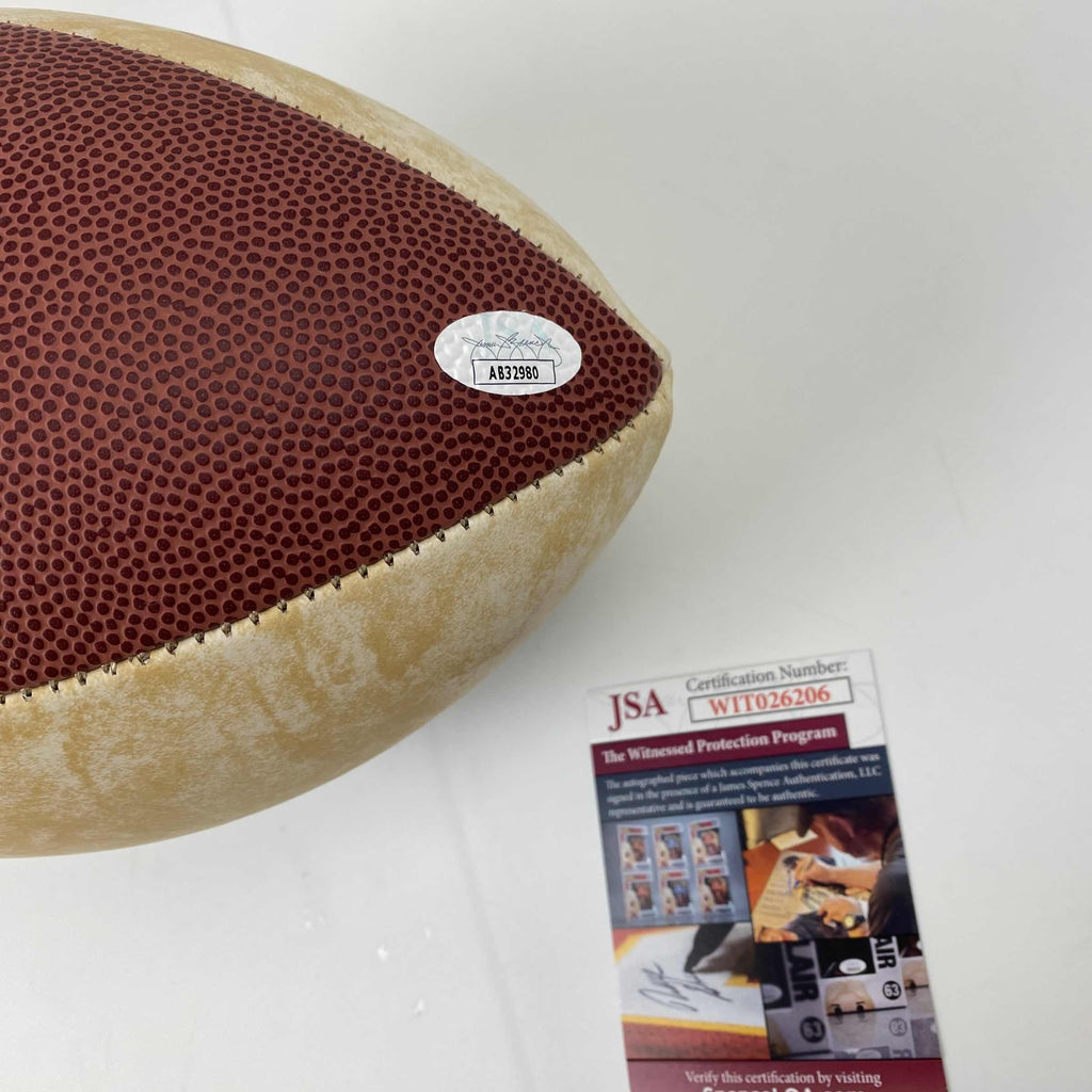 Autographed/Signed Terrell Owens Philadelphia Eagles Full Size F/S Logo Football JSA COA