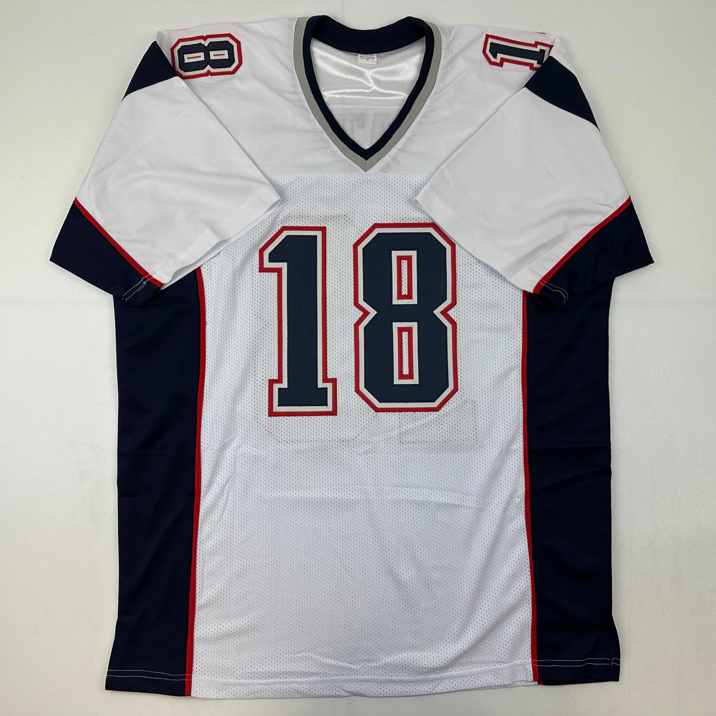 Autographed/Signed Matthew Slater New England White Football Jersey Beckett BAS COA