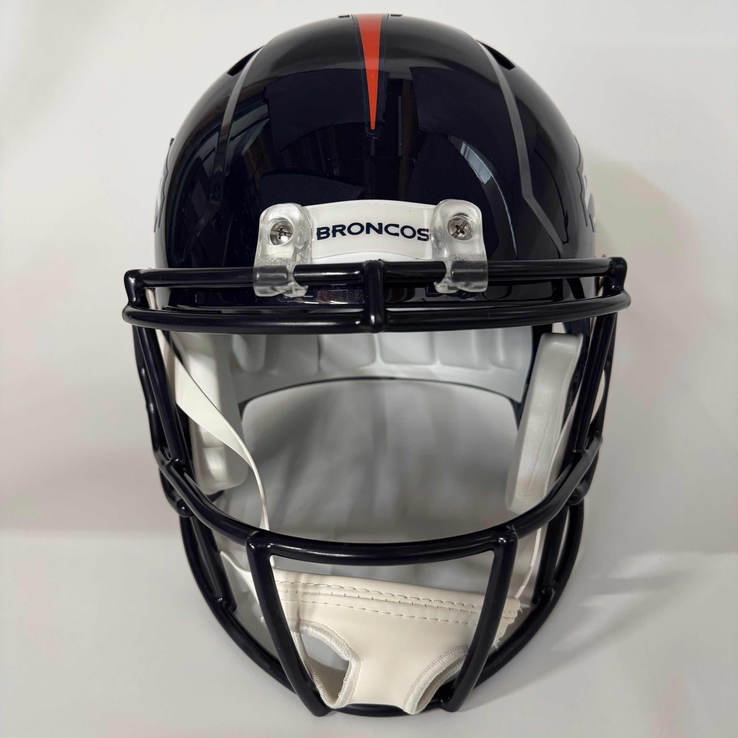 Autographed/Signed Peyton Manning Denver Broncos Full Size F/S Football Helmet Steiner COA