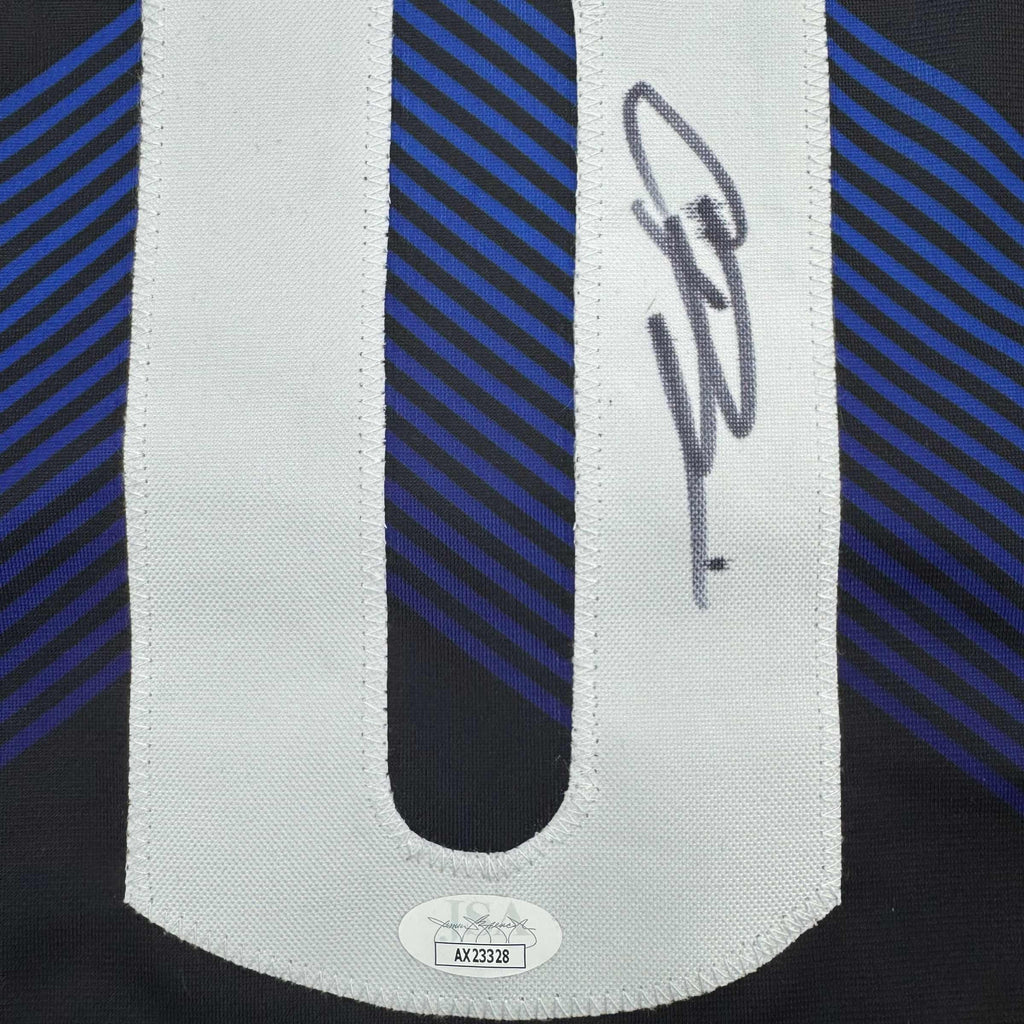Autographed/Signed Christian Braun Denver Black 5280 Basketball Jersey JSA COA