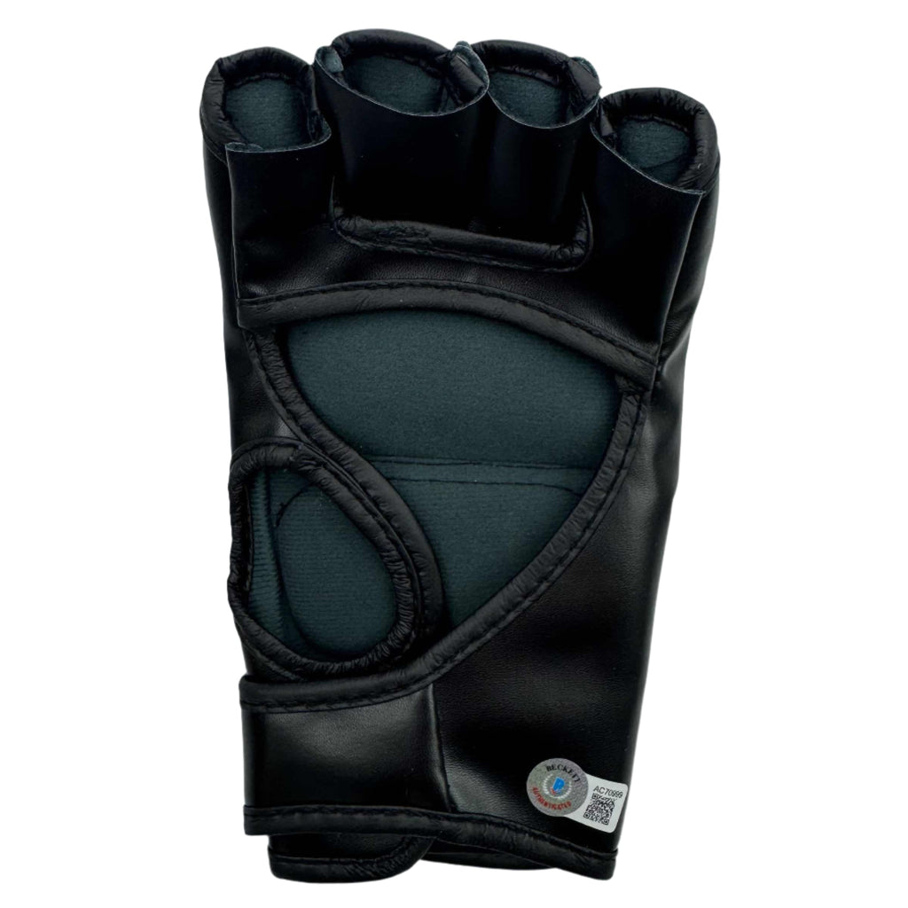 Autographed/Signed Dricus Du Plessis UFC MMA Black Fighting Glove Beckett BAS COA