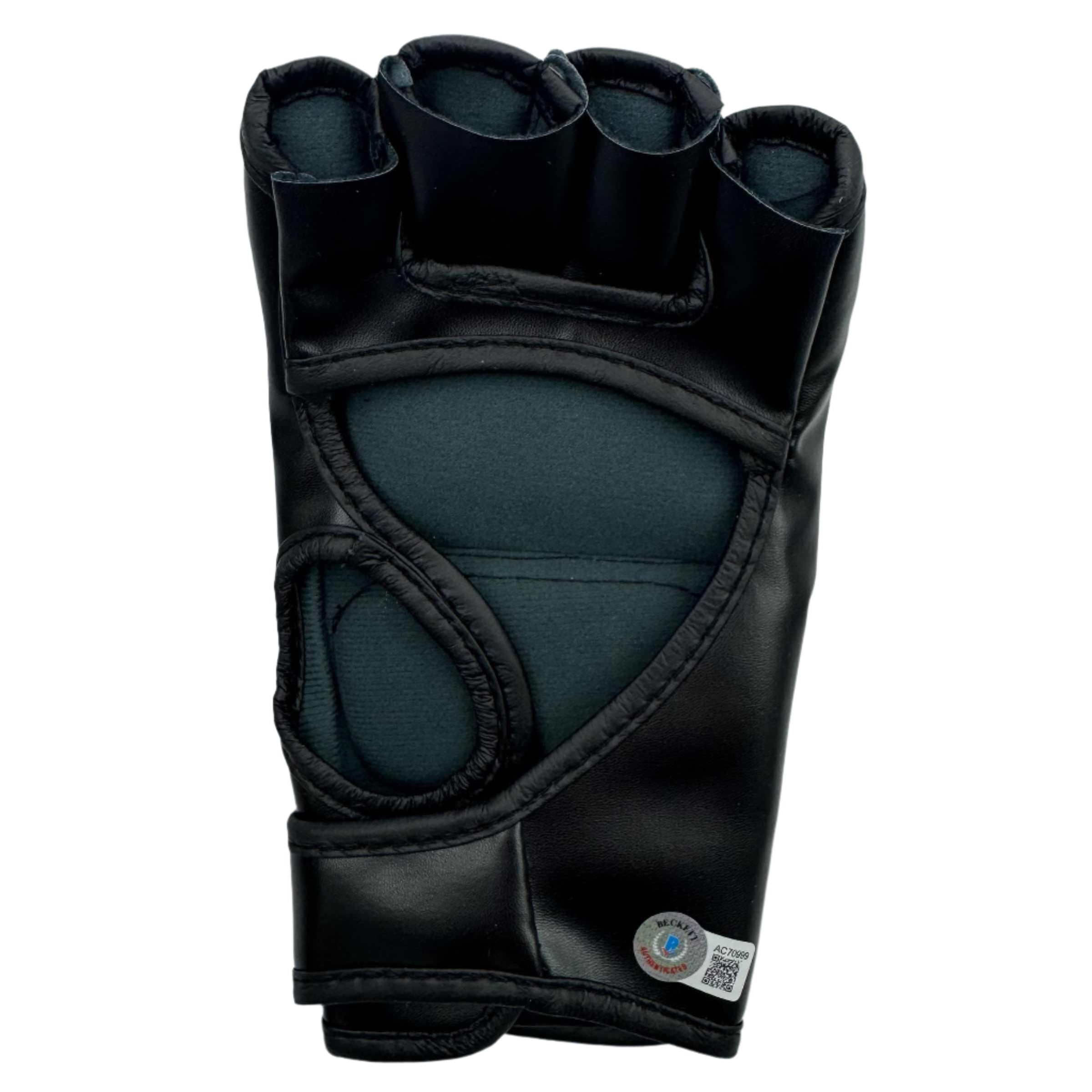 Autographed/Signed Dricus Du Plessis UFC MMA Black Fighting Glove Beckett BAS COA