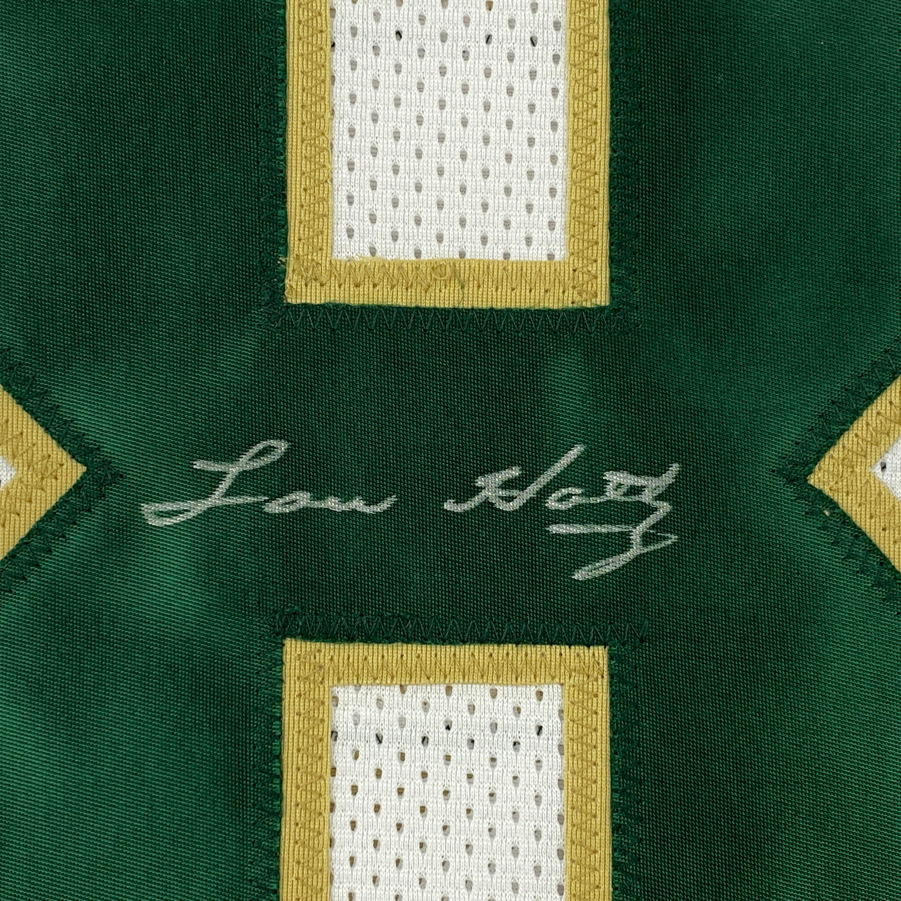 Autographed/Signed Lou Holtz 1988 National Champs Notre Dame White College Football Jersey JSA COA