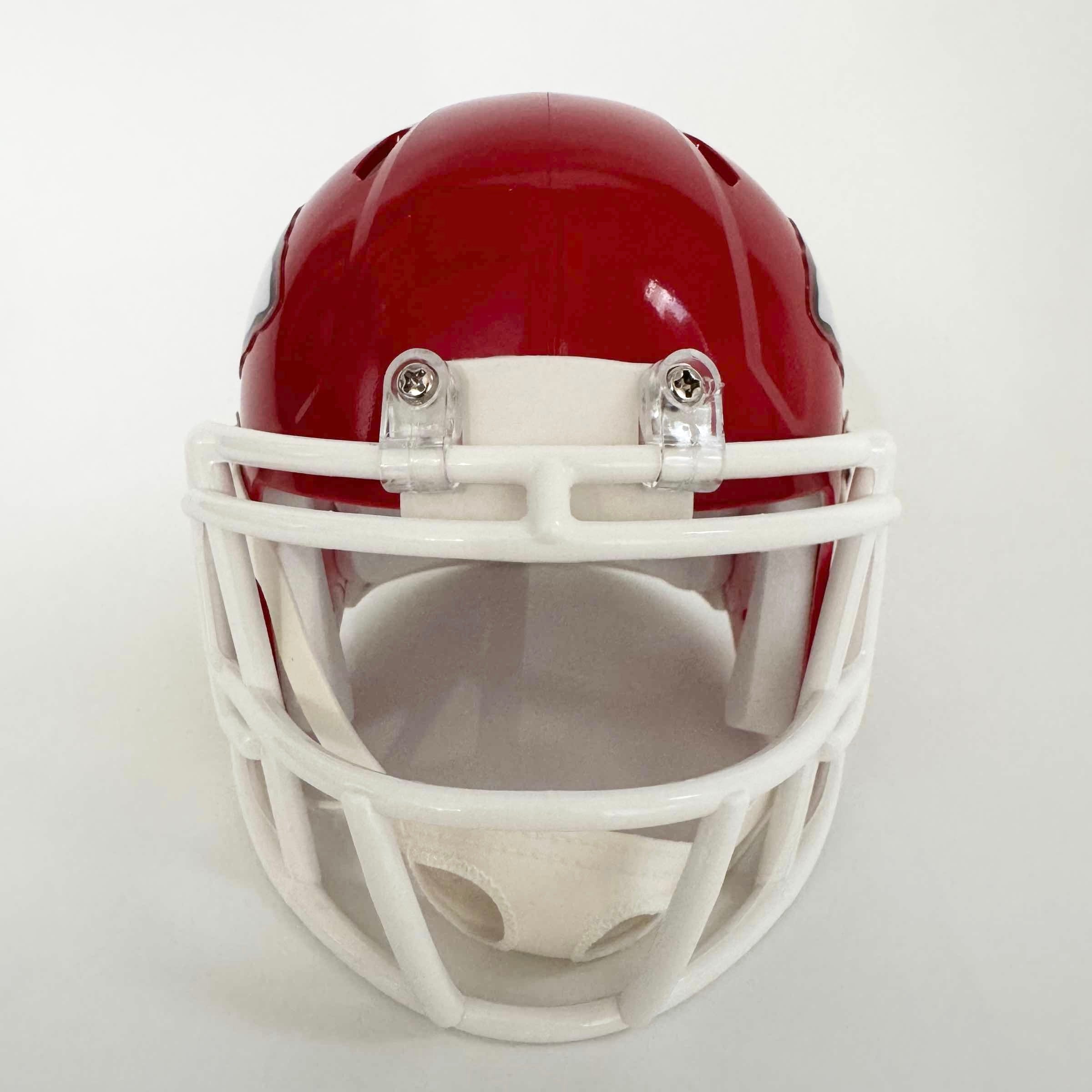 Autographed/Signed Joe Montana Kansas City Chiefs Red Mini Football Helmet Fanatics COA