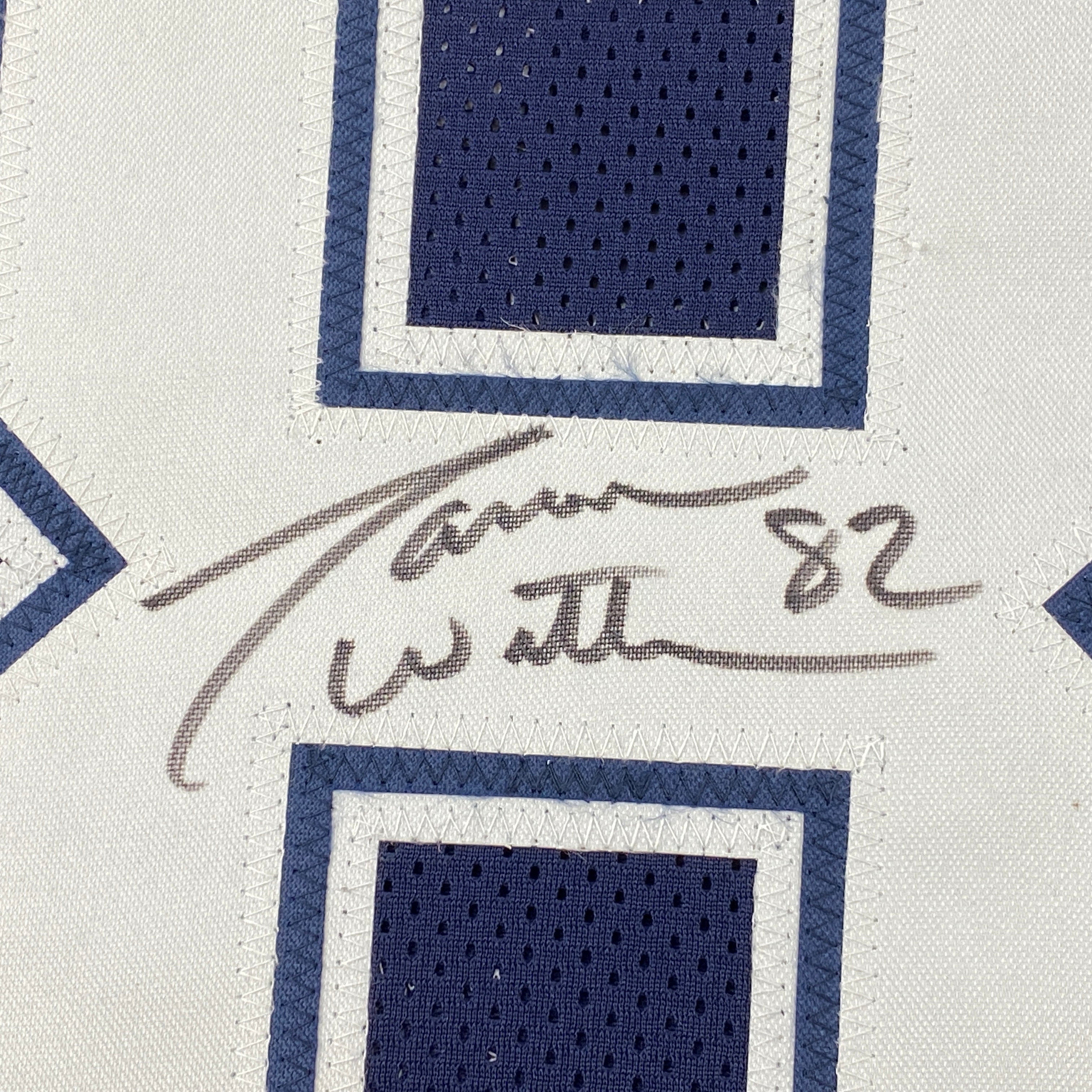 Autographed/Signed Jason Witten Dallas Dark Blue Football Jersey Beckett BAS COA