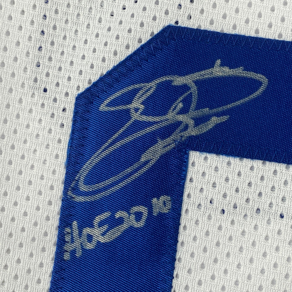 Autographed/Signed Emmitt Smith Dallas White HOF 2010 Football Jersey JSA COA