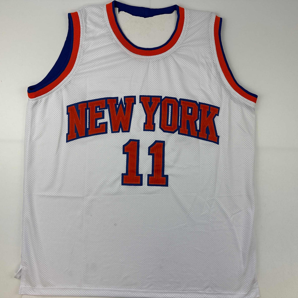 Autographed/Signed Jalen Brunson New York White Basketball Jersey PSA/DNA COA
