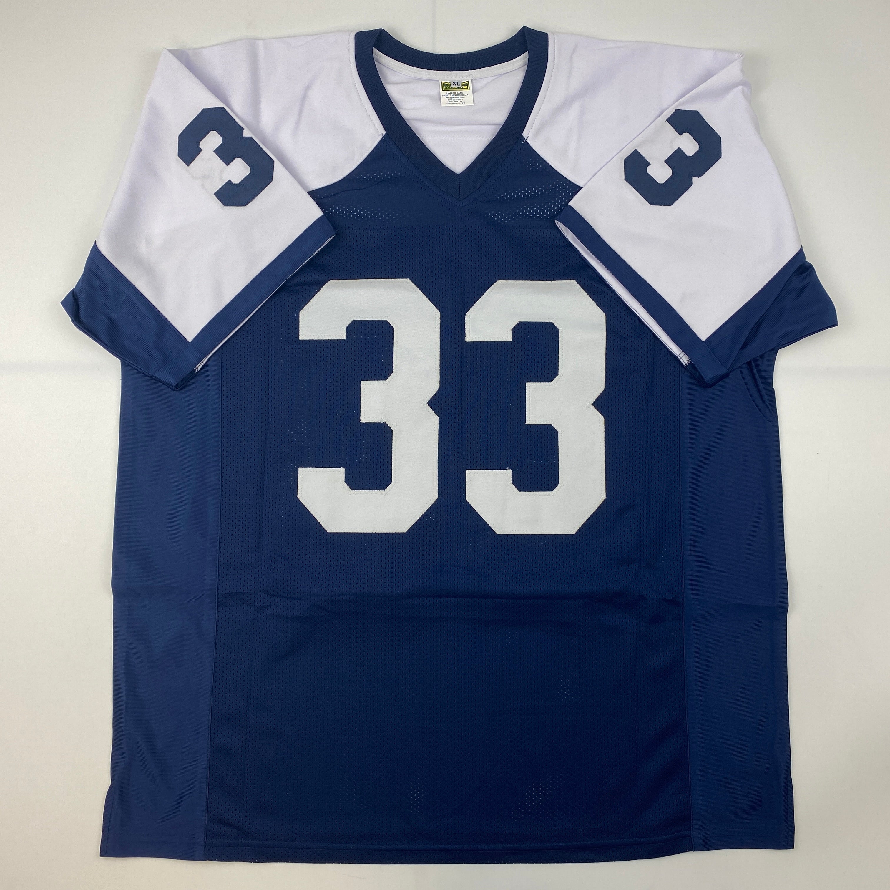 Autographed/Signed Tony Dorsett Dallas Thanksgiving Day Football Jersey JSA COA