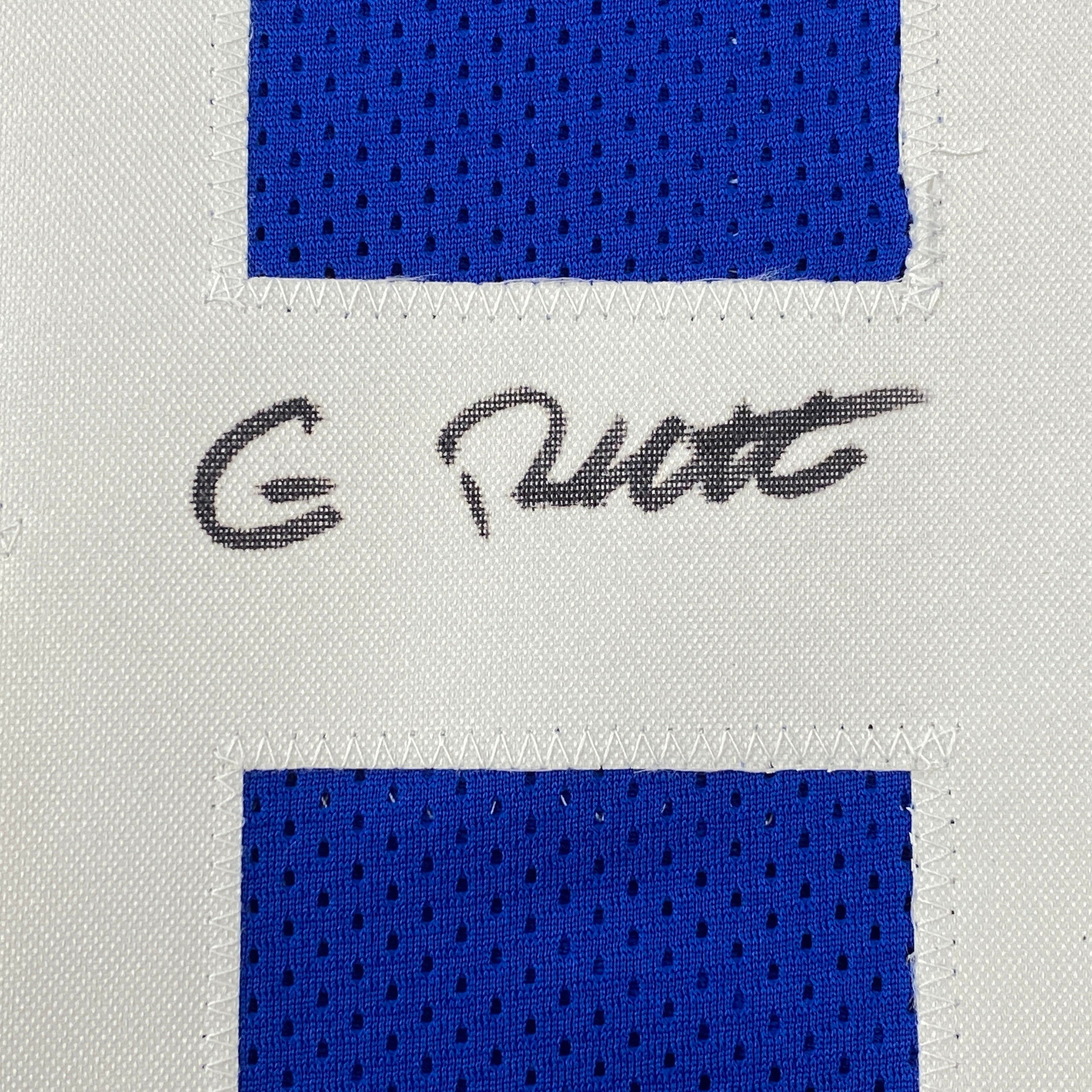 Autographed/Signed Gary Brackett Indianapolis Blue Football Jersey JSA COA