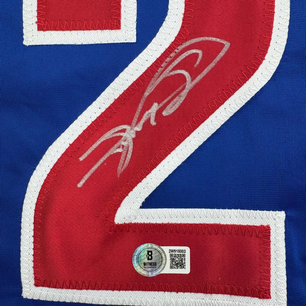Autographed/Signed Sammy Sosa Chicago Blue Baseball Jersey JSA COA