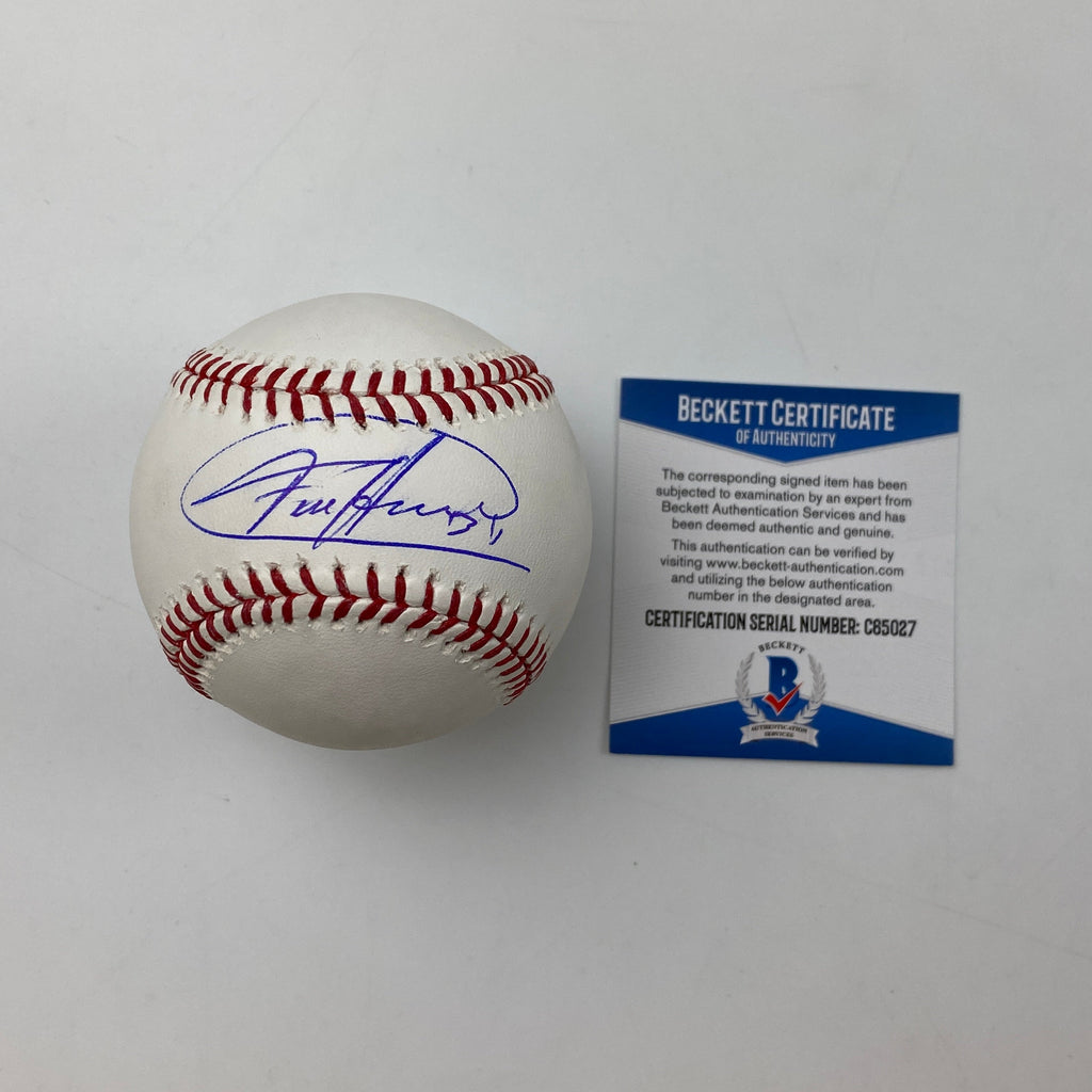 Autographed/Signed Felix Hernandez Rawlings Official Major League Baseball ROML Beckett BAS COA Auto