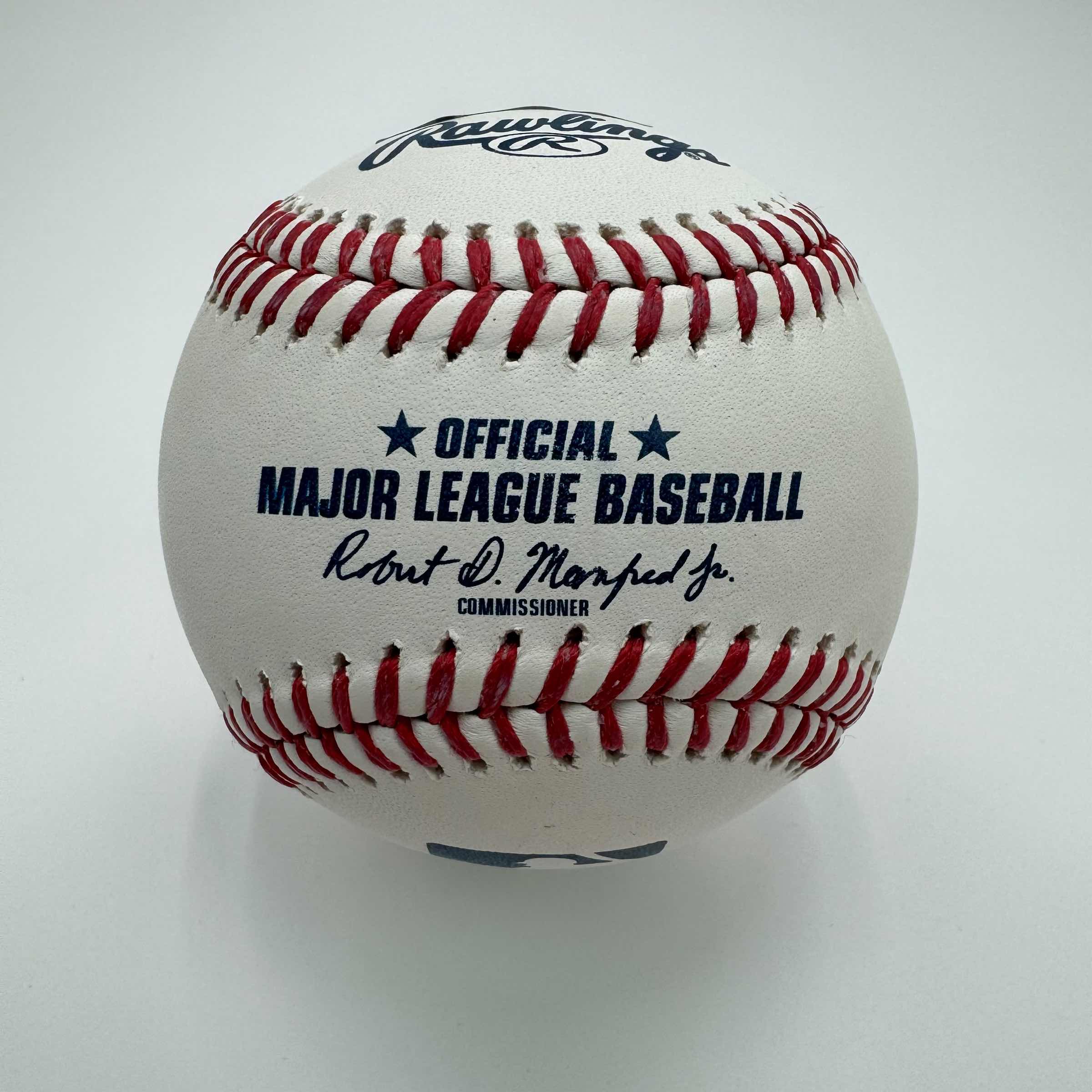 Autographed/Signed Jordan Walker Rawlings Official Major League Baseball ROML Beckett BAS COA