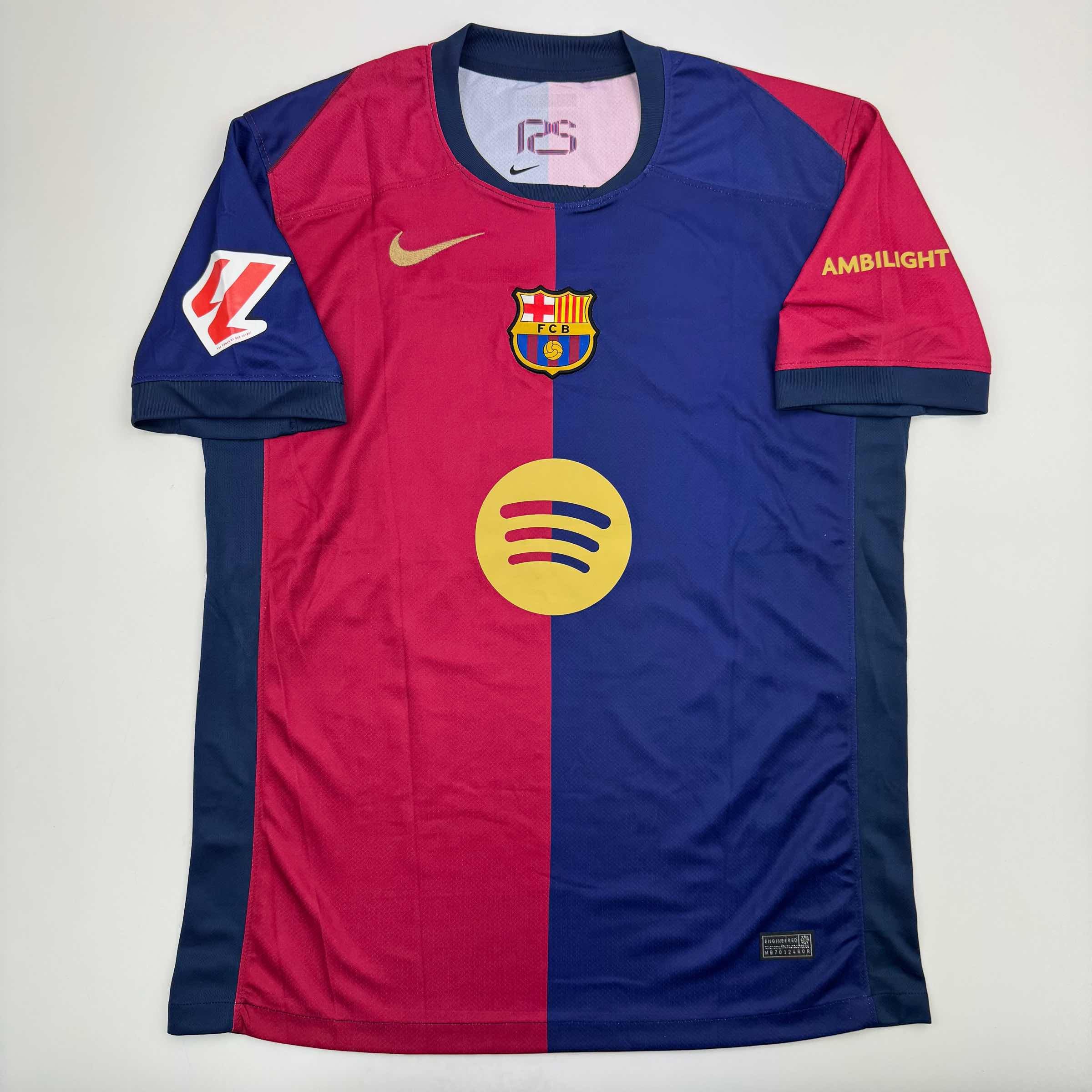 Autographed/Signed Lamine Yamal FC Barcelona Blue Soccer Jersey Beckett BAS COA
