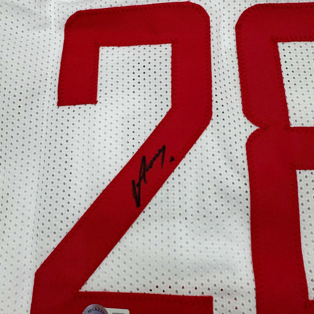 Autographed/Signed Alperen Sengun Houston White Basketball Jersey Beckett BAS COA