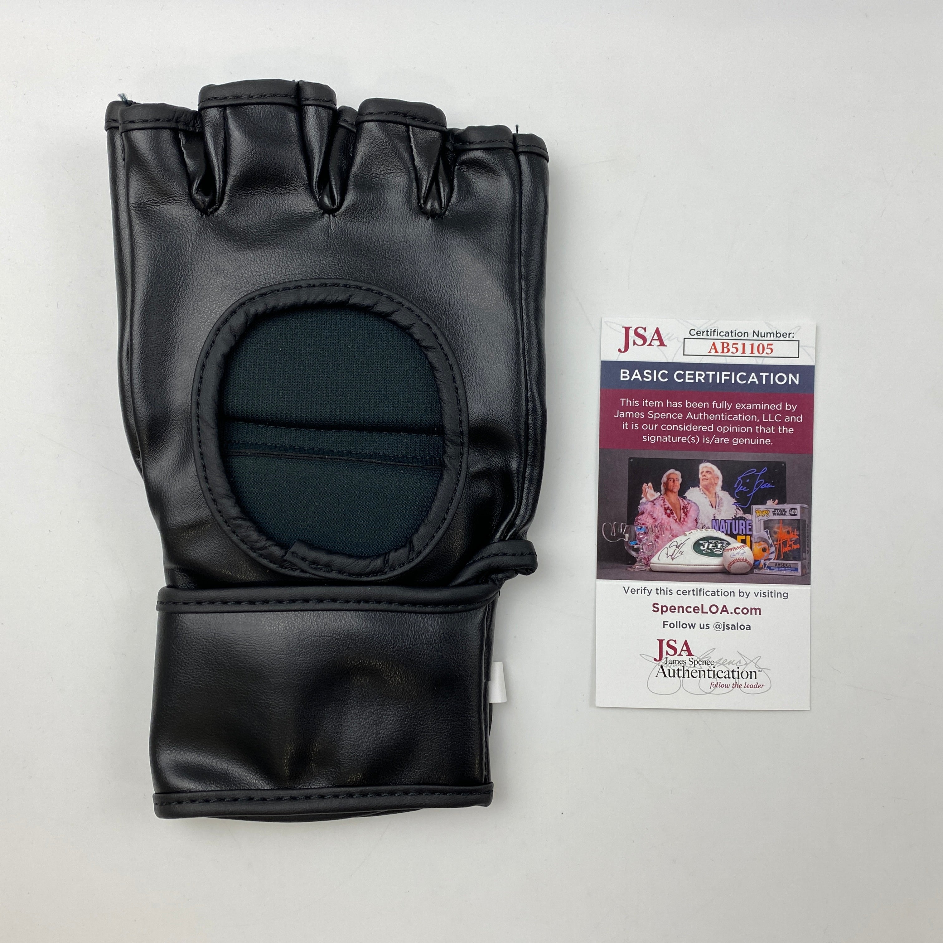 Autographed/Signed Amanda Nunes UFC MMA Black Fighting Glove JSA COA Auto