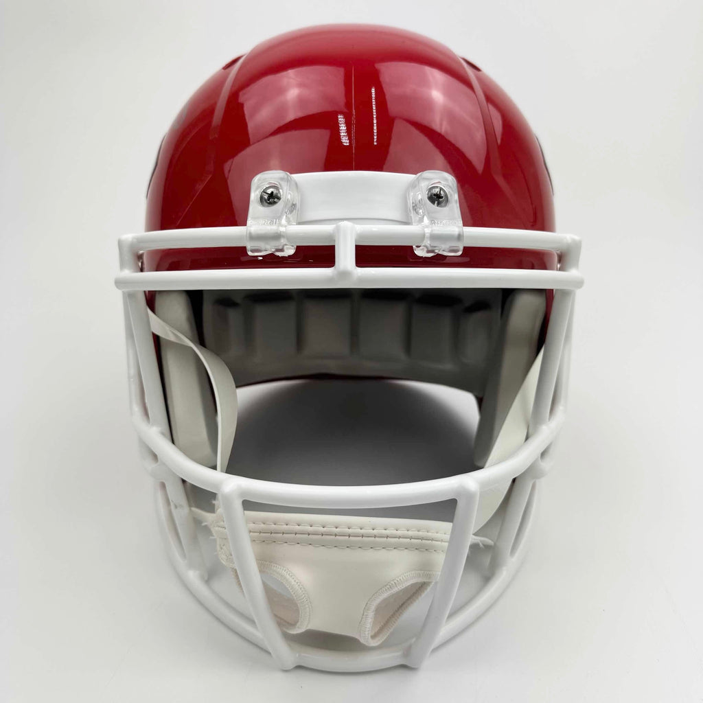 Autographed/Signed Patrick Mahomes Kansas City Chiefs Full Size FS F/S Football Helmet Fanatics COA