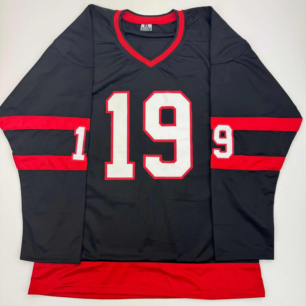 Autographed/Signed Drake Batherson Ottawa Black Hockey Jersey JSA COA