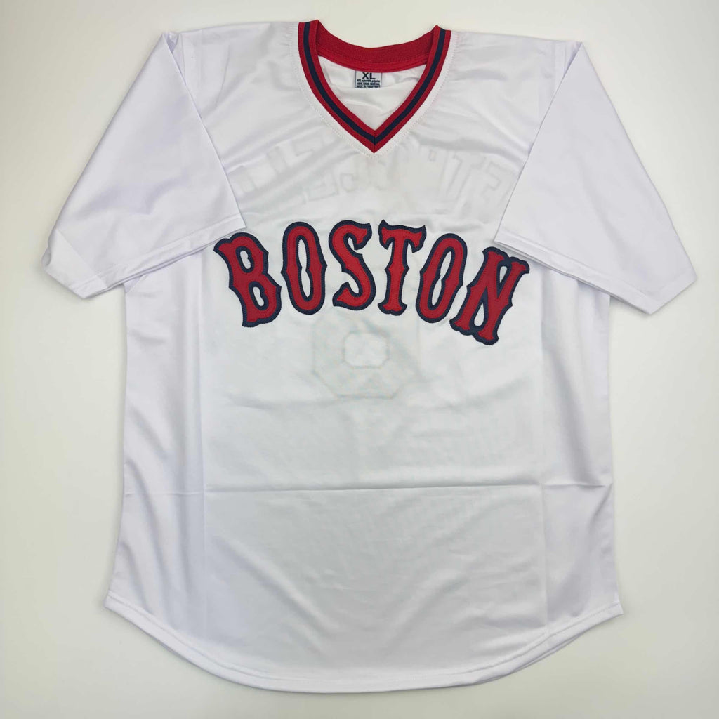 Autographed/Signed Rico Petrocelli HOF 1999 Boston White Baseball Jersey JSA COA