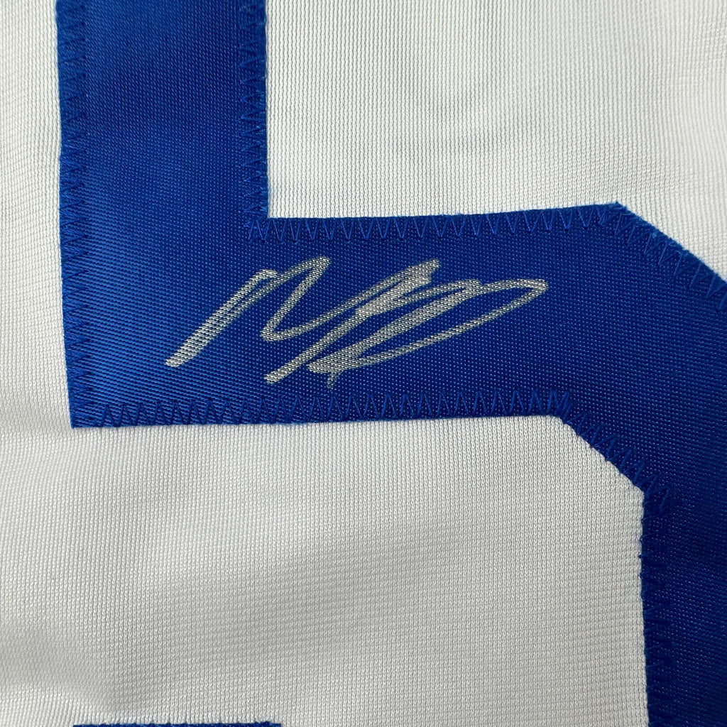 Autographed/Signed Mookie Betts Los Angeles LA White Baseball Jersey JSA COA